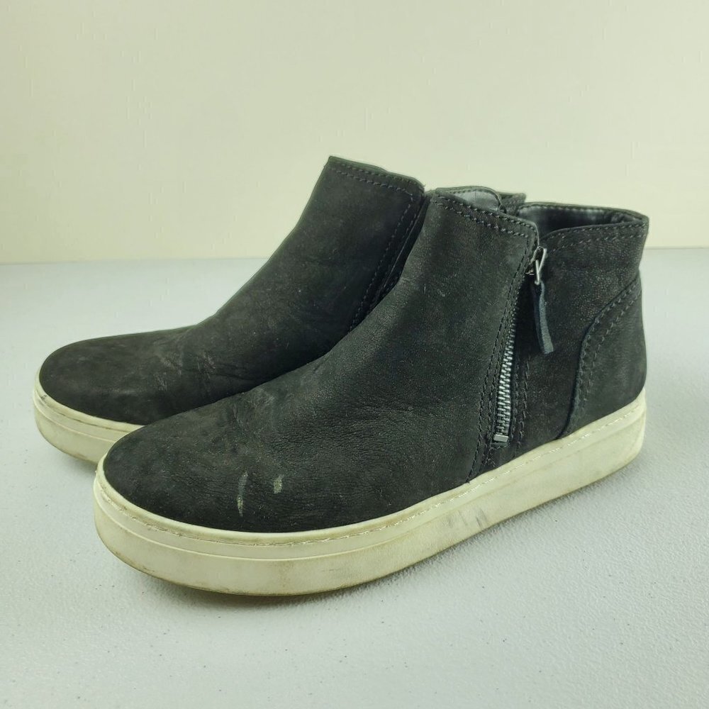 Naturalizer Celeste Suede Booties Sneakers Leather Ankle Boots 8 Women Black